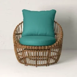 Topanga Club Chair With Ottoman - Blue/Brown - Opalhouse™ Designed With Jungalow™ 11 Topanga Club Chair With Ottoman - Blue/Brown - Opalhouse™ Designed With Jungalow™ -Opalhouse GUEST 57174ce6 b0ee 4e8d 9b5e 59abdb5c543f