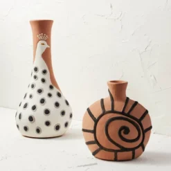 Spiral Shell Terracotta Vase Brown - Opalhouse™ Designed With Jungalow™ -Opalhouse GUEST 5c2b58ed 0b3f 454c 91fa 9f37f0275e13