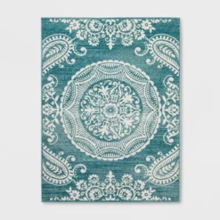 Vintage Medallion Outdoor Rug Turquoise - Opalhouse -Opalhouse GUEST 6c0eb72d 44c2 4f9e 87fc 5063aebde8d8
