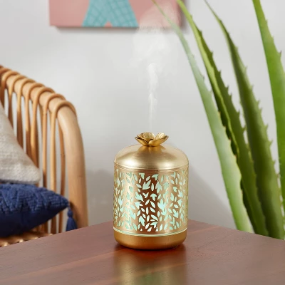 200ml Metal Flower Cutout Color-Changing Oil Diffuser Gold - Opalhouse™ 1 200ml Metal Flower Cutout Color-Changing Oil Diffuser Gold - Opalhouse™