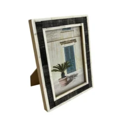 5" X 7" Scratched Bone Photo Frame Light Brown - Opalhouseâ„¢