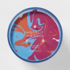 28oz Glass Moonlit Hibiscus Candle Light Blue - Opalhouse™ -Opalhouse GUEST 9562dc6d 4e42 481c 91d9 1f68f9f8ac72