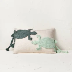 Two Lizard Punch Needle Lumbar Throw Pillow - Opalhouse™ Designed With Jungalow™ -Opalhouse GUEST b928f6a8 8ca3 4efd 8799 466299a95a4e