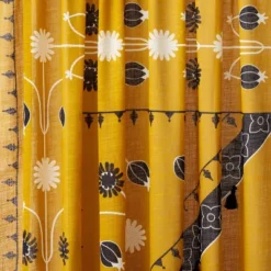 2pk Light Filtering Doorway Embroidery Window Curtain Panels Gold - Opalhouse™ Designed With Jungalow™ -Opalhouse GUEST b974e2ad 1d91 4b57 9717 c8ae19cff47e